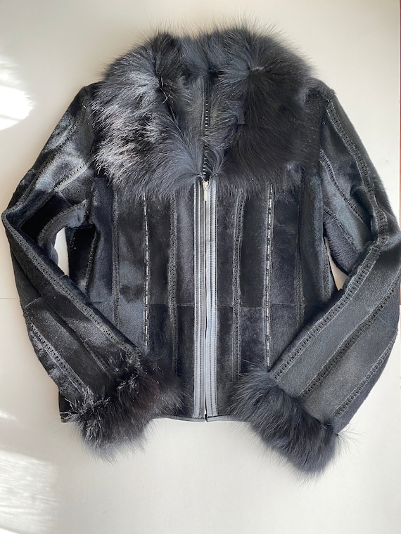 Vintage Unique Leather and Fur Jacket