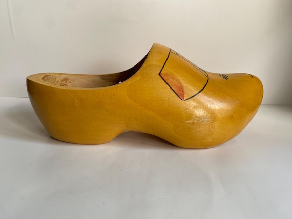 Vintage Hand Carved Wooden Clogs - image 10