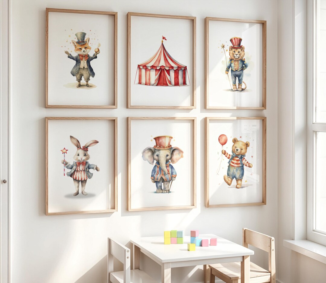 Circus Nursery Wall Art - Instant Download, Nursery Printables, Baby ...