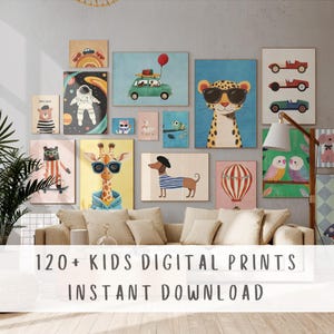 120+ Kids Room Prints | Wall Art Set | Nursery Wall Art | Playroom Decor | Kids Room Art | Quirky | Eclectic Art | DIGITAL DOWNLOAD