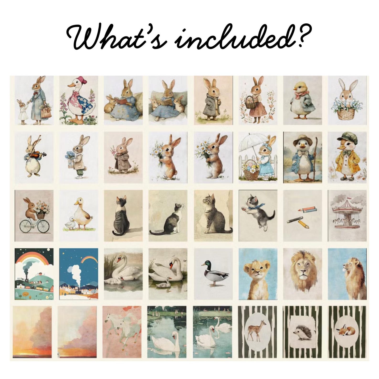 120 Vintage Animal Nursery Prints Retro Gallery Wall digital 120-vintage-animal-nursery-prints-retro-gallery-wall-digital