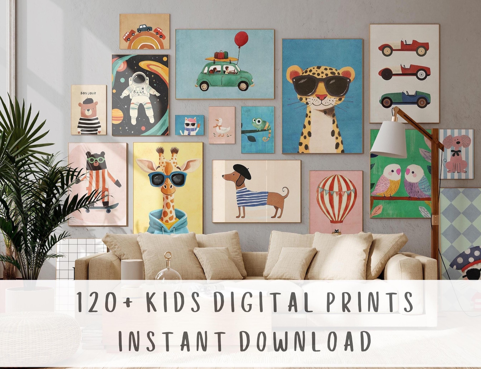 120+ Kids Room Prints | Wall Art Set | Nursery Wall Art | Playroom ...