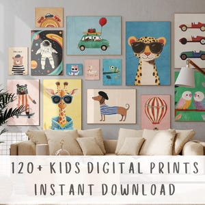 120+ Kids Room Prints | Wall Art Set | Nursery Wall Art | Playroom Decor | Kids Room Art | Quirky | Eclectic Art | DIGITAL DOWNLOAD