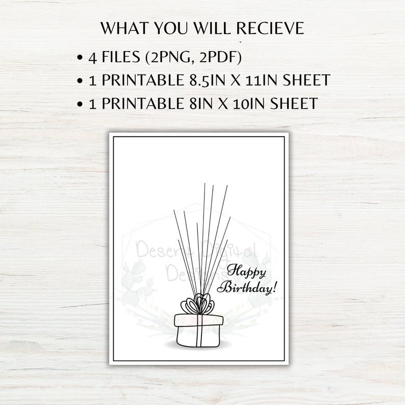 Happy Birthday Printable Thumbprint Craft Art Gift Birthday Paint ...