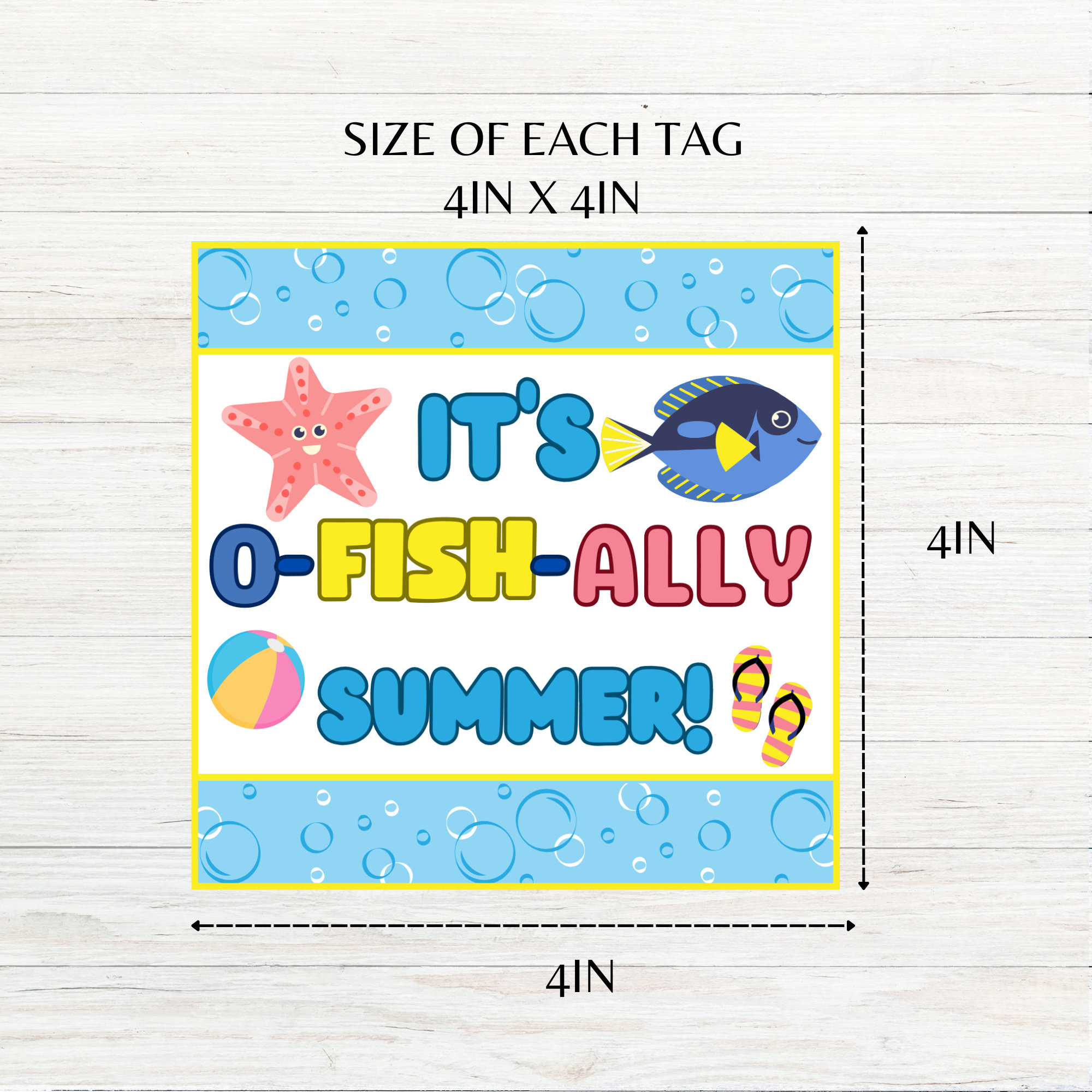 It's O-fish-ally Summer Printable End of the Year School Tag Summer is ...