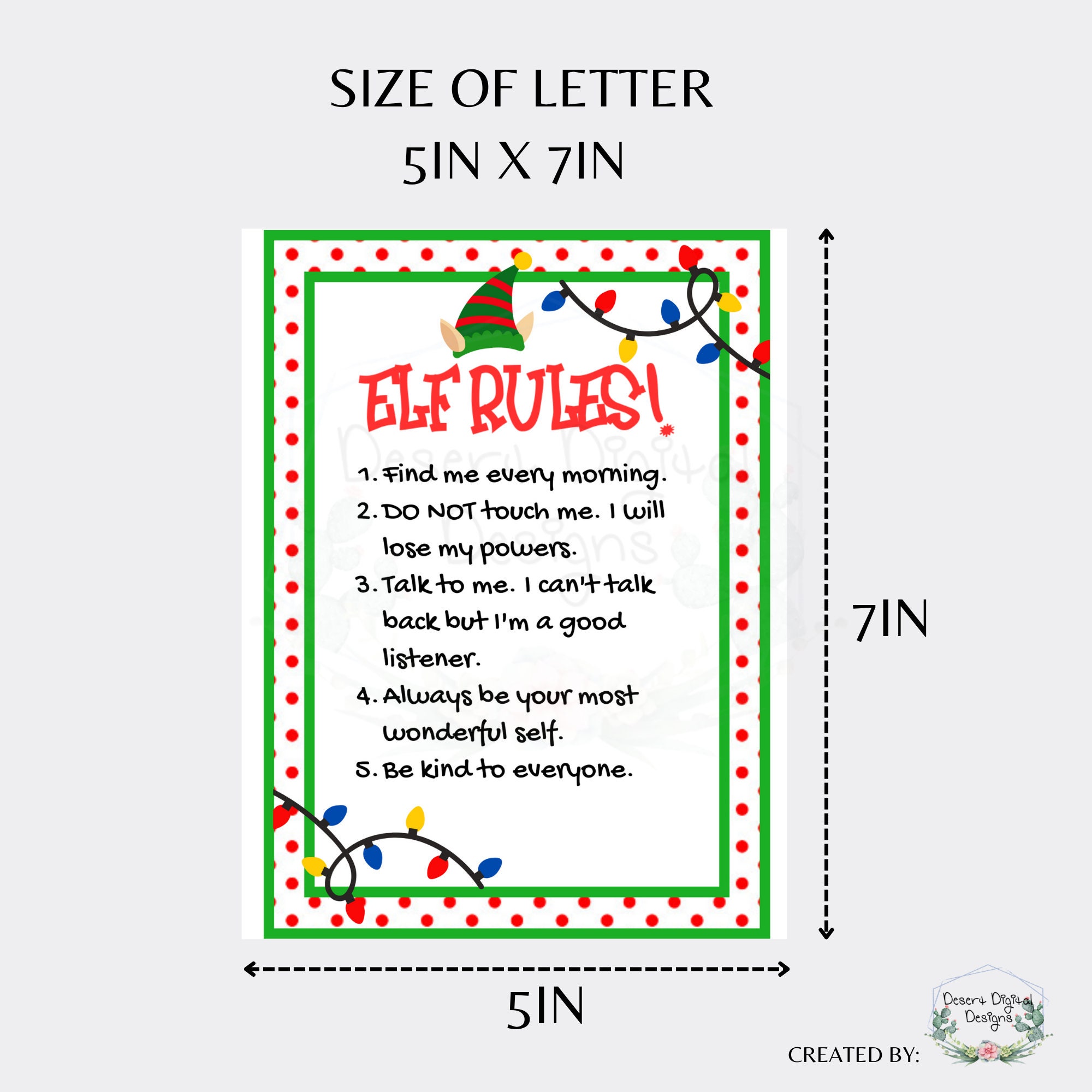 Elf Return Letter Printable Elf - Il Fullxfull.5461018968 C4sv 