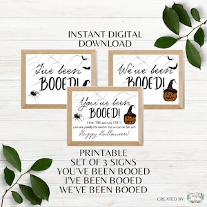 You&#39;ve Been Booed Afdrukbare set van 3 Halloween Booed-borden We&#39;ve Been Booed-bord I&#39;ve Been Booed-bord Direct downloaden pdf, png PNGEgg
