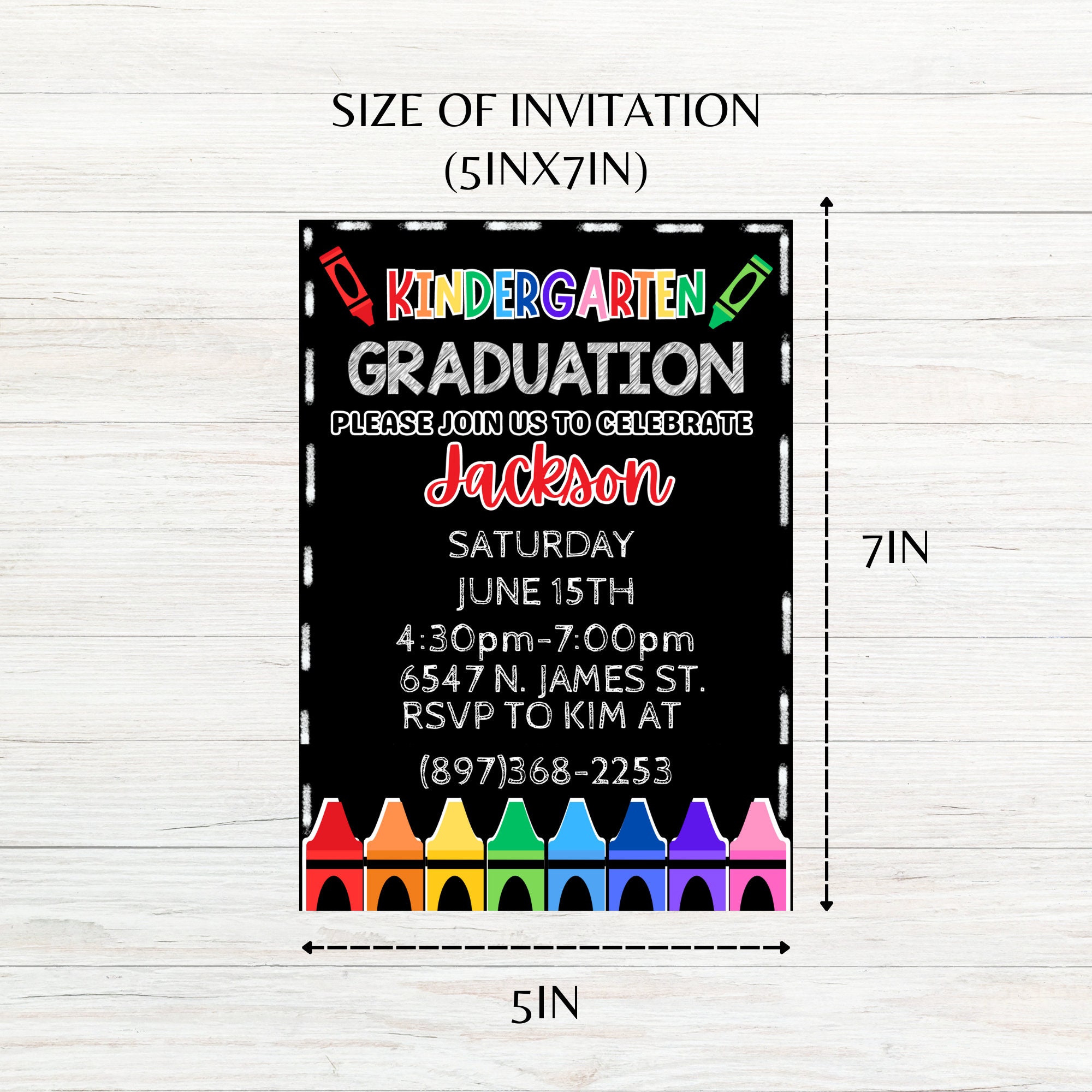 Grade R Invitation Card Pre-k to 5th Grade Graduation Invitation Printable Multi Grade Graduate ...