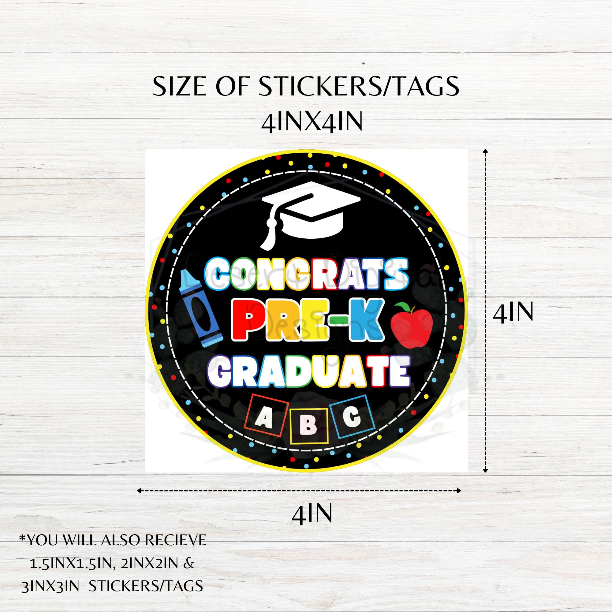 Congrats Pre-k Graduate Printable Pre-school Graduation Tags You Did It ...