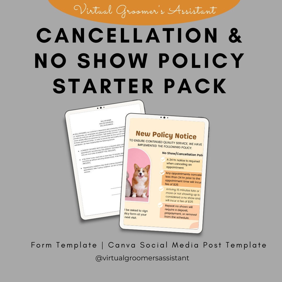 Grooming Salon Cancellation/no Show Policy Template Starter Etsy Grooming Salon Cancellation/no Show Policy Template Starter Etsy