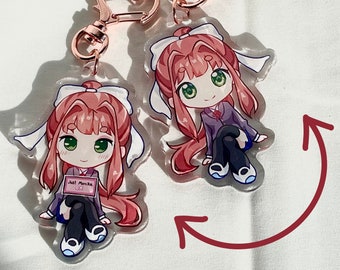 double-sided monika keychain [doki doki literature club]