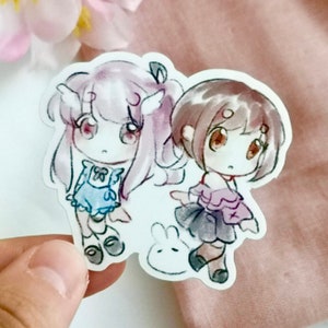 Pegatinas de Mizuki y Ena - Proyecto Sekai Escenario colorido