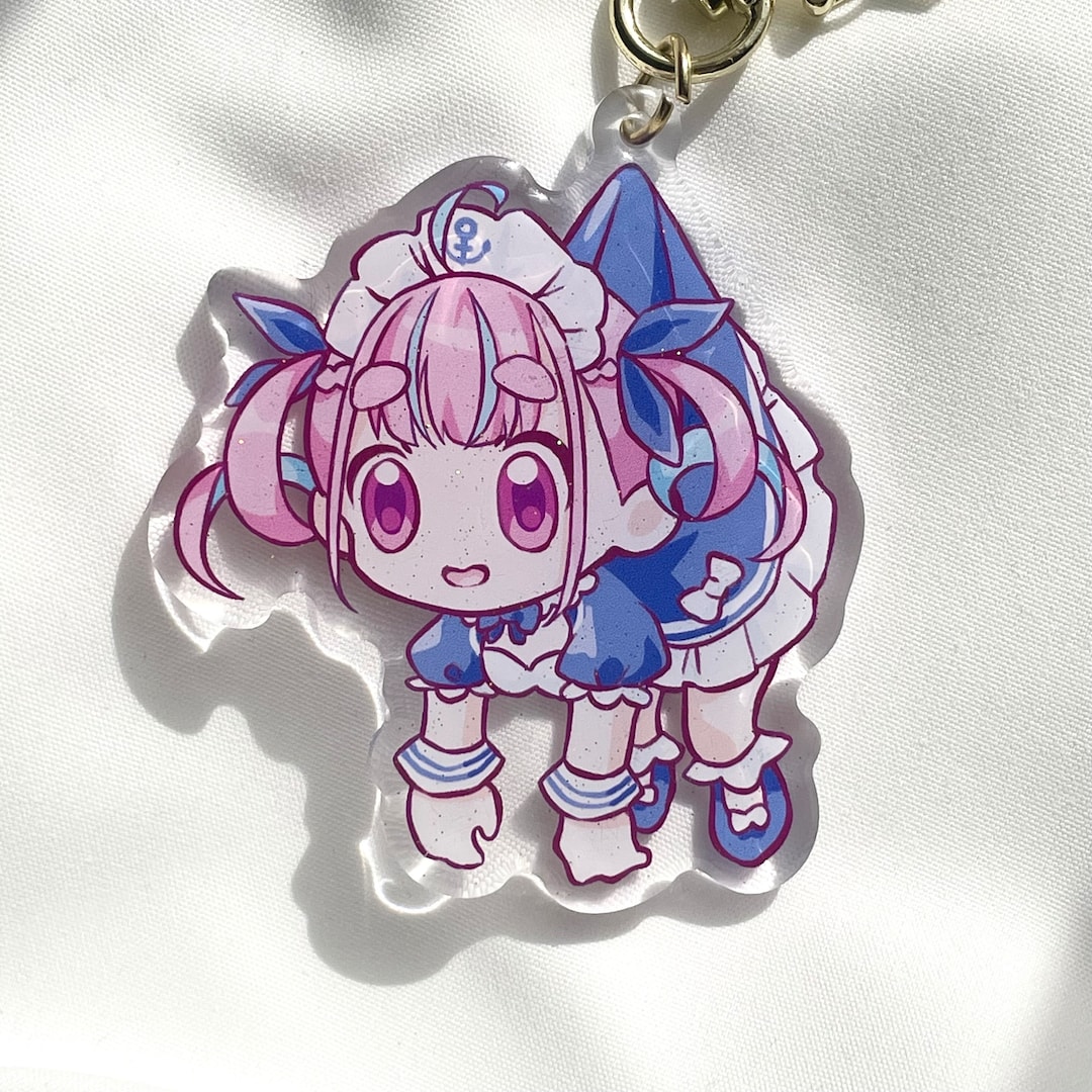 Minato Aqua Dangling Glitter Keychain [hololive] - Etsy