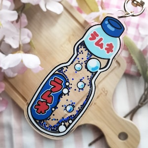 ramune soda shaker keychain toy