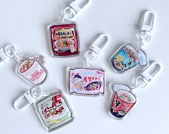 instant noodles acrylic charms