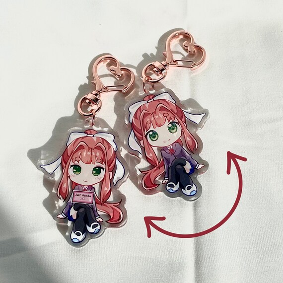 Double-sided Monika Keychain [doki Doki Literature Club] - Etsy