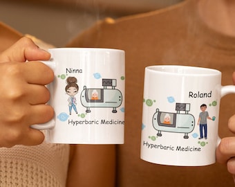 Hyperbaric Medicine Mugs, Oxygen therapy, Respiratory Therapist Definition, HBA, HBOT, Hyperbaric chamber mug, Medicine, Nurses Gift ideas.