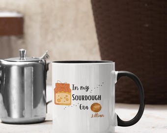 Personalized Sourdough Era Ceramic Coffee Mug, Microbakery Gift