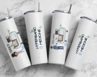 Personalized Hyperbaric Medicine Tumbler, Oxygen therapy, Respiratory Therapist, HBA, HBOT, Hyperbaric chamber, Medicine, Nurses Gift ideas.