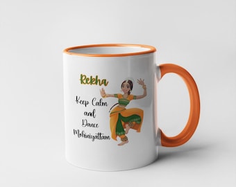 Keep Calm and Dance Mohiniyattam coffee mug, Mohiniyattam Dancer mug gift, indian mugs, Indian Traditional Dancer Ceramic Mug, gifts ideas