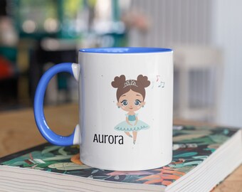 Personalized Ballerina 4 designs Mugs, Cute Professional Dancer, Ballet mugs, Dancing girl gifts, Ballerina dancing gift mugs
