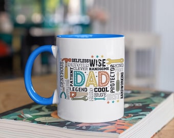 Generous Legend Cool Brave Devoted Patient HERO, DAD Mug, Fathers Day Mug, Birthday Gift for Dad, Gift for Him, Fathers day gift ideas