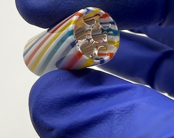 Handmade Candy Stripe Glass Filter Tip Artisan Helix Pre Roll Tip Reusable Glass Rolling Filter Multicolor Glass Smoking Accessory 12x30mm