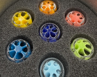 Rainbow Glass Filter Tips Set – Reusable Mouth Tips, Smooth Draw, Travel Case (12x30mm)