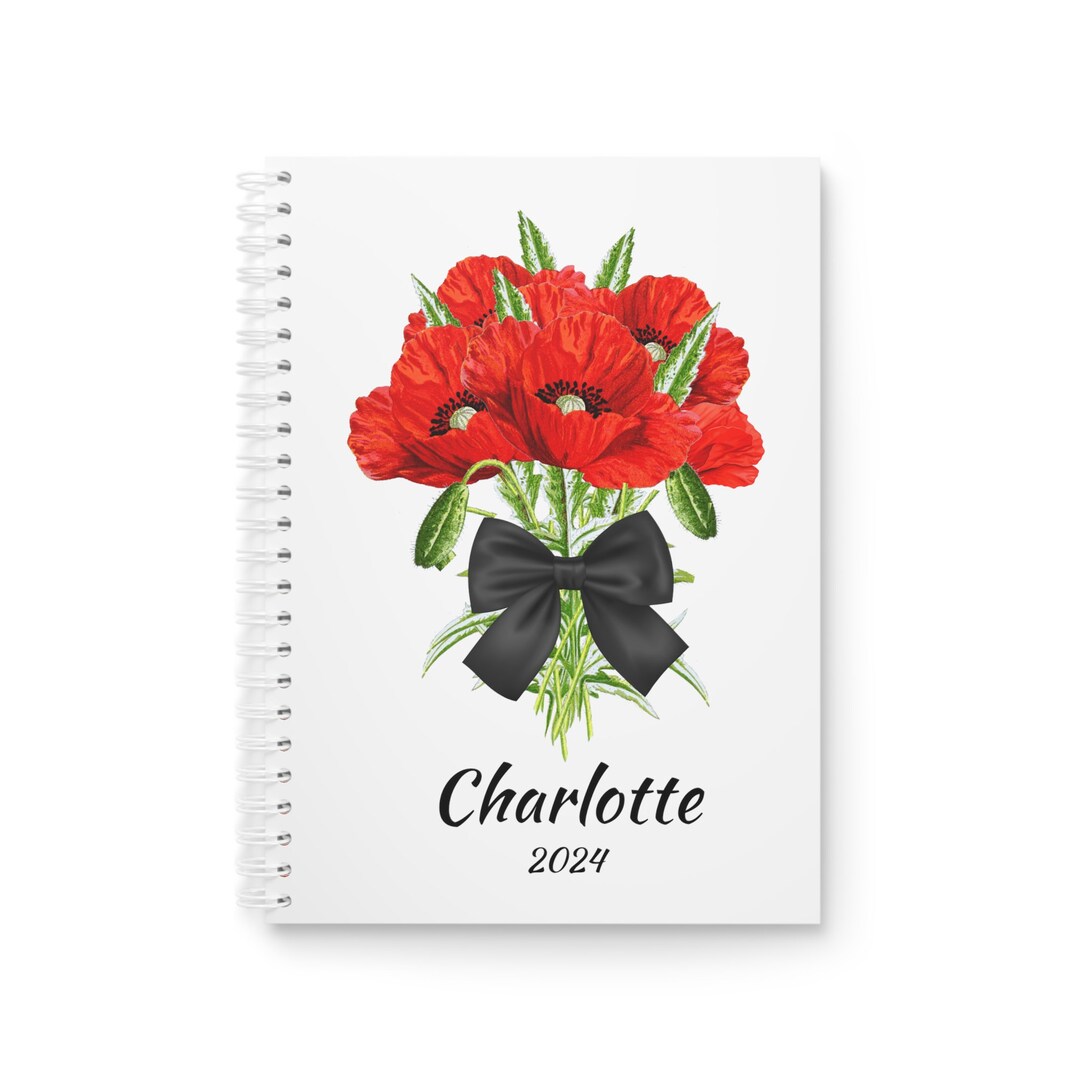 Birth Flower Spiral Notebook- August - Etsy