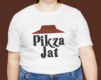 Camiseta Pikza Jat: Camiseta hispânica com paródia da Pizza Hut