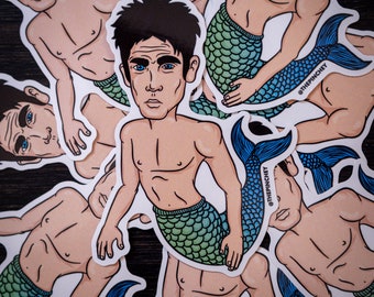 Zoolander Merman Sticker | Hand Drawn | Custom Design | Zoolander Movie | The Pinchey