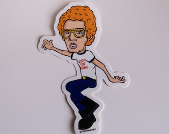 Pegatina de Napoleon Dynamite: Arte cinematográfico dibujado a mano