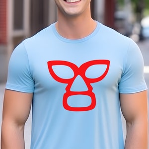 Nacho Libre Mexican Wrestler Mask TShirt | Lucha Libre Graphic Tee | Mexican themed Gifts and Artesanias Mexicanas