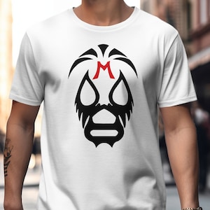 Mil Mascaras Mexican Wrestler Mask TShirt | Lucha Libre Graphic Tee | Mexican themed Gifts and Artesanias Mexicanas