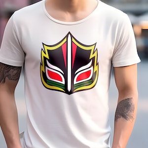 Mascara Sagrada Mexican Wrestler Mask TShirt | Lucha Libre Graphic Tee | Mexican themed Gifts and Artesanias Mexicanas