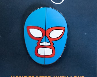 Pin de esmalte duro de máscara de luchador: inspirado en Nacho Libre