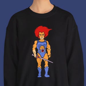 Lion-O ThunderCats Sweatshirt - Classic Cartoon Hero Pullover, Vintage 80s Nostalgia Top
