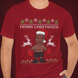 Merry Chrithmith T-Shirt - Funny Christmas Boxing Shirt, Holiday Gag Gift, Festive Unisex Christmas Tee, Santa Boxer Graphic Shirt