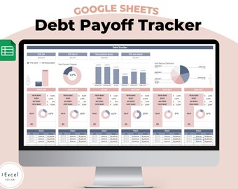 Hoja de cálculo de seguimiento de deuda Hojas de cálculo de Google / Calculadora de bola de nieve de deuda / Préstamos para estudiantes / Hoja de cálculo de pago de deuda de vivienda
