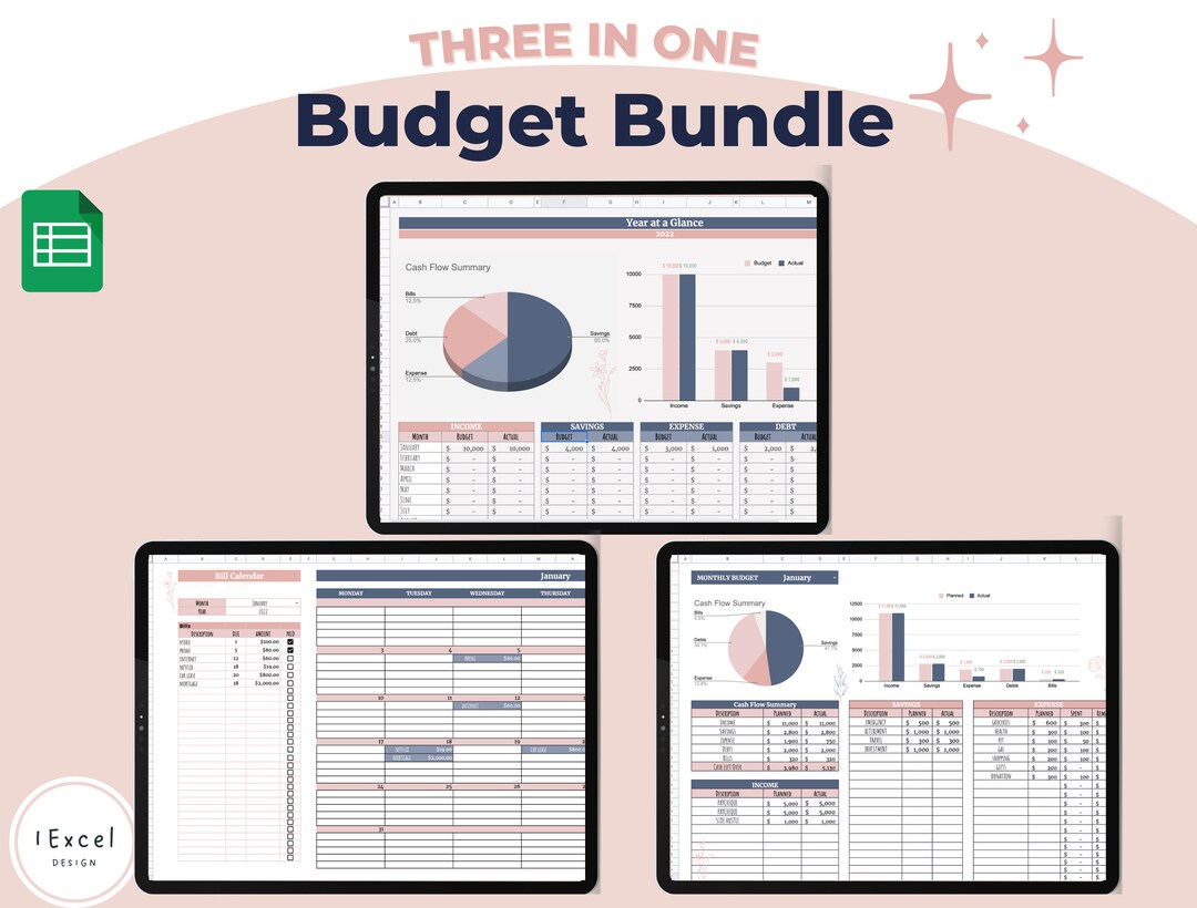 Budget Digital Planner, Budget Template, Budget Spreadsheet, Budget Tracker, Financial Planner