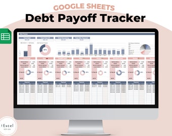 Debt Tracker Spreadsheet: Google Sheets Debt Snowball Calculator (Digital Planner)