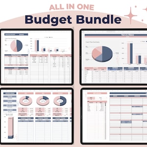 Budgetplanner, Google Spreadsheets-budgetsjabloon, budgetspreadsheet, budgettracker, financiële planner, financiële tracker, digitale planner Excel