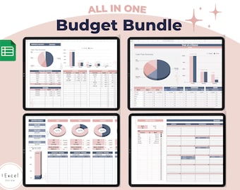 Budget Planner, Google Sheets Budget Template, Budget Spreadsheet, Budget Tracker, Financial Planner, Finance Tracker, Digital Planner Excel