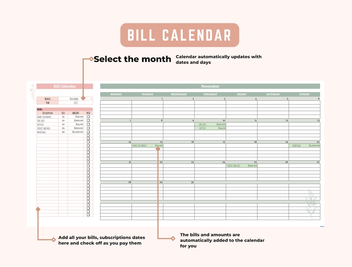 Budget Planner Budget Template Budget Spreadsheet Budget - Etsy