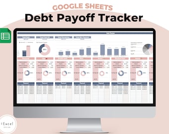 Debt Tracker Spreadsheet: Google Sheets Debt Snowball Calculator (Digital Download)