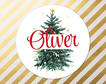 Personalised Christmas Stickers, Christmas Name Stickers, Christmas Gift Stickers, Xmas Name Labels, Christmas Present Stickers, Name Labels