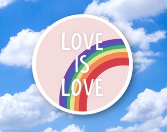 Pride Aufkleber, Love Is Love Aufkleber, Pride Sticker Blatt, LGBTQ+ Aufkleber, Regenbogen Pride Aufkleber, Pride Month, Gleichheit Aufkleber