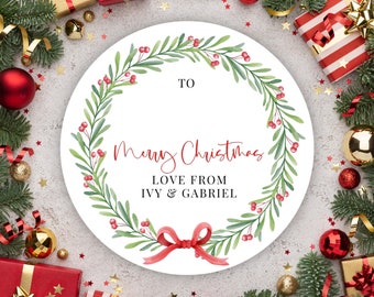 24 Personalised Christmas Gift Stickers, Christmas Gift Labels, Christmas Present Stickers, Christmas Labels Stickers, Christmas Gift Tags