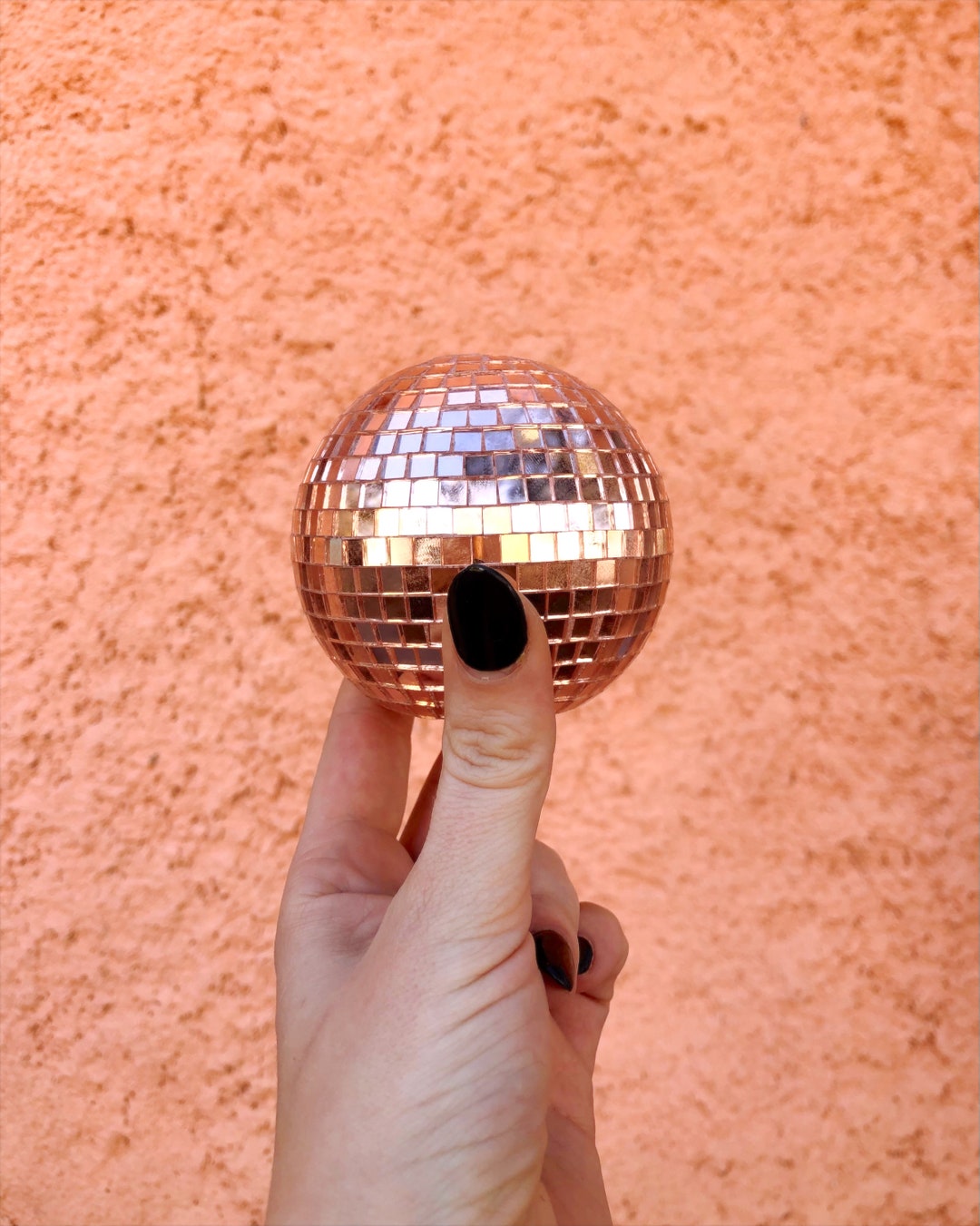 3 Blush Pink Tabletop Disco Ball Medium Disco Ball, Retro, Tabletop