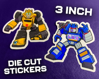 Transformers - Bumblebee and Shockwave | Autobot Decepticon Die Cut Stickers